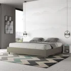 Manželská postel 200x200 cm čalouněná umělou kůží vyrobená v Itálii - Athlete Viadurini