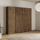 Vertikální skládací manželská postel se sloupem - Magicompare Viadurini