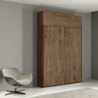 Vertikální skládací manželská postel s horním dílem - Magicompare Viadurini