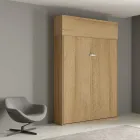 Vertikální skládací manželská postel s horním dílem - Magicompare Viadurini