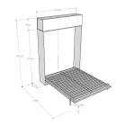 Vertikální skládací manželská postel s horním dílem - Magicompare Viadurini