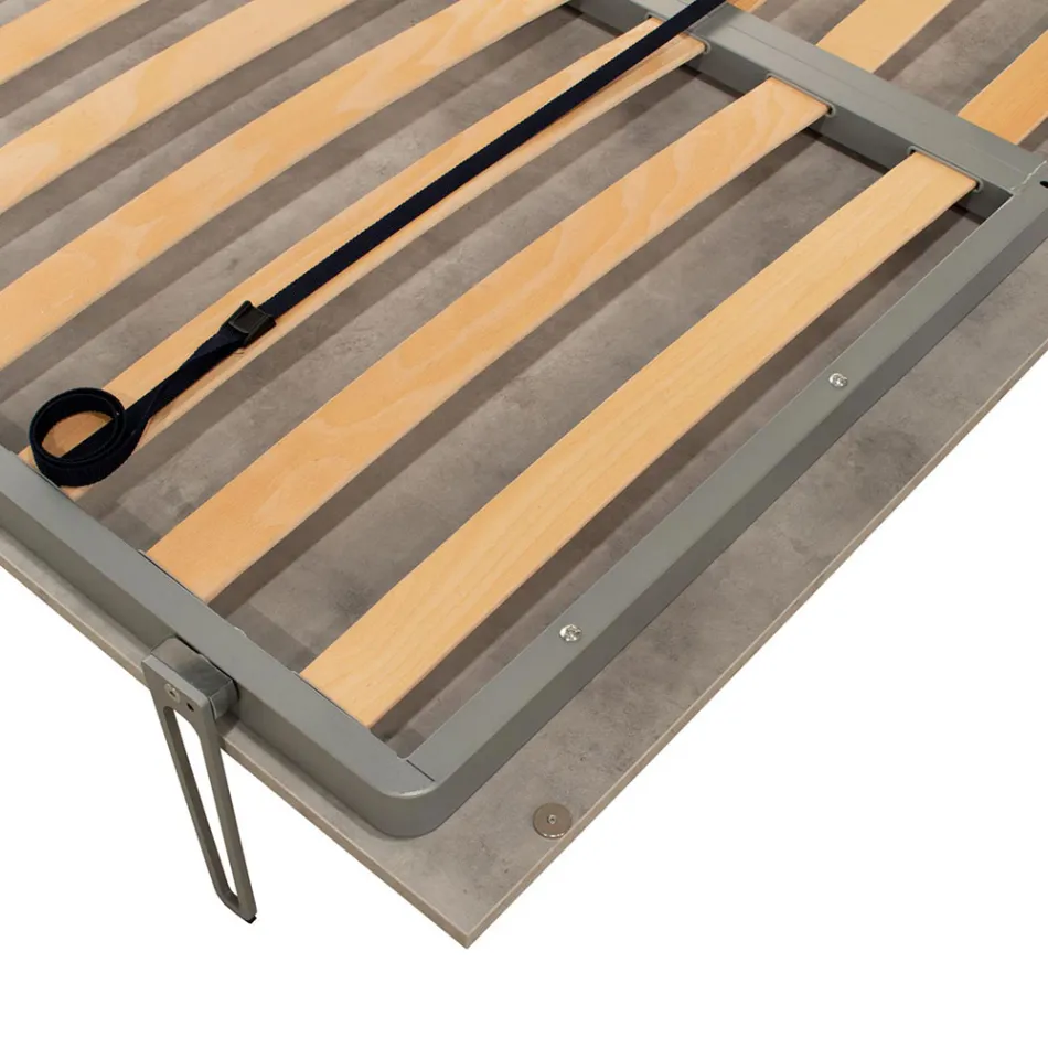 Vertikální skládací manželská postel v různých povrchových úpravách - Magicompare Viadurini