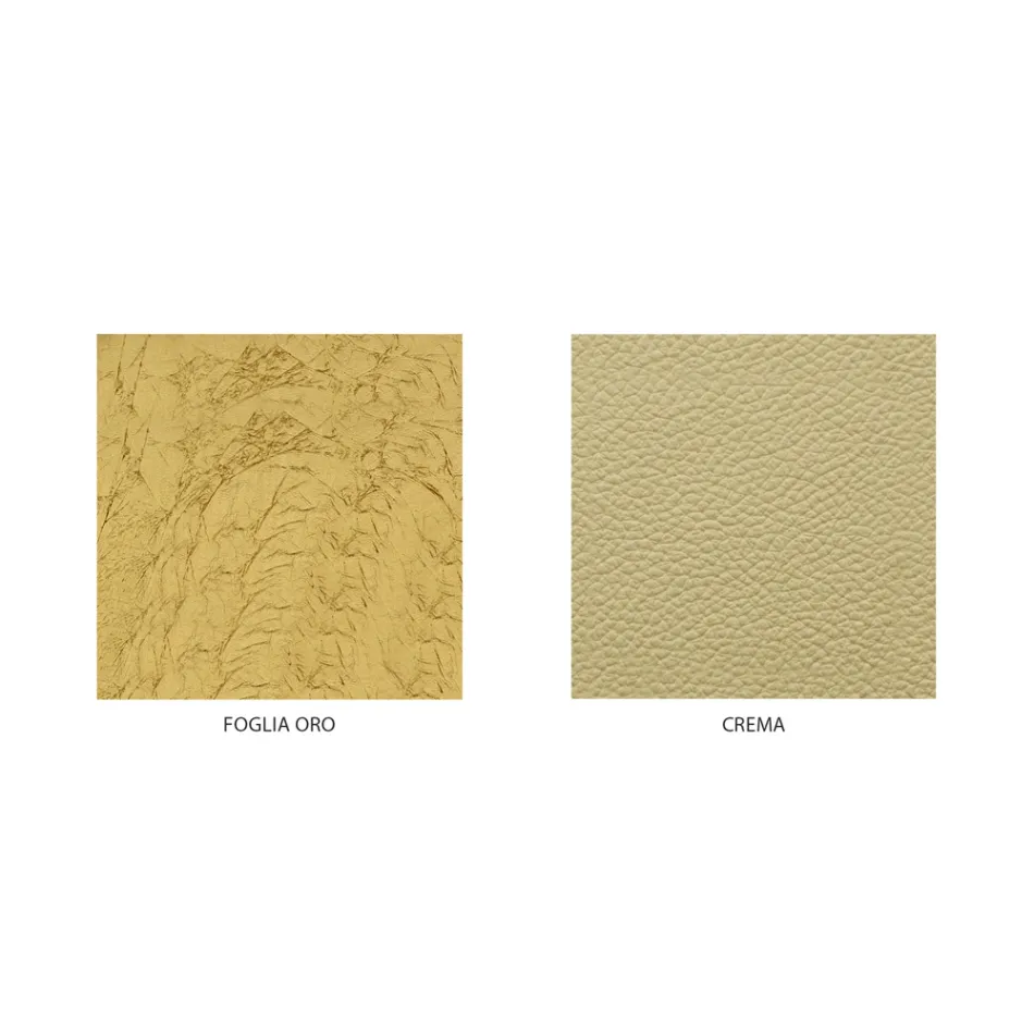 Klasická a luxusní manželská postel ze železa a kůže Made in Italy - Laki Viadurini