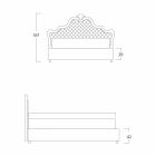 Klasická manželská postel, bez úložného prostoru, Chantal by Bolzan Viadurini