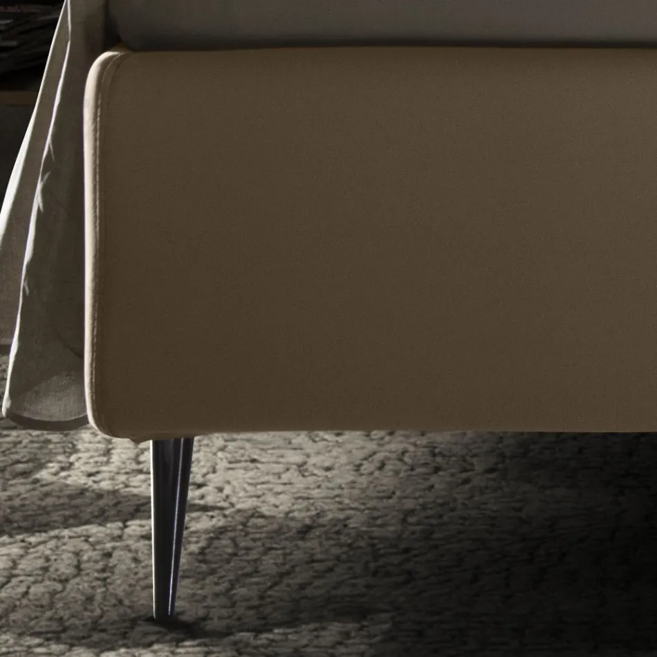 Manželská postel s úložným boxem a základnou 160x190 Made in Italy - Sallie Viadurini