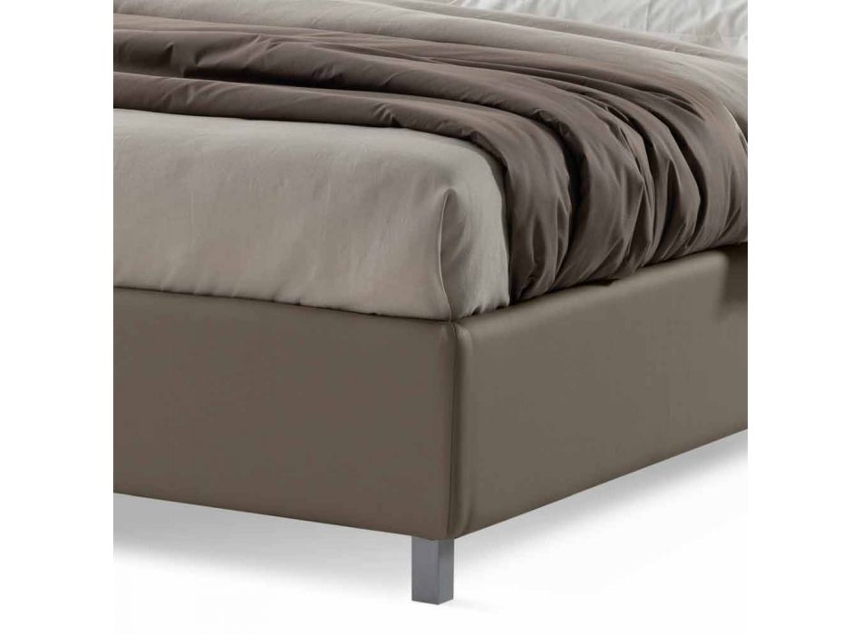 Manželská postel s moderním designem v umělé kůži Made in Italy - Carmelo Viadurini