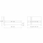 Manželská postel s polstrovanou zásuvkou z ekologické kůže Vyrobeno v Itálii - Paolo Viadurini