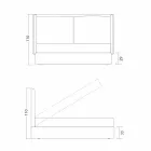 Manželská postel s úložným prostorem, moderní design, Kate by Bolzan Viadurini