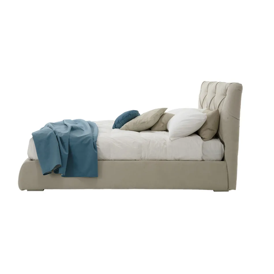 Manželská postel s moderním designovým kontejnerem Made in Italy – Gaven Viadurini