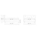 Manželská postel s polstrovanou nádobou Umělá kůže Vyrobeno v Itálii - maska Viadurini