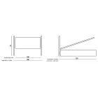 Manželská postel s volitelným úložným prostorem, 2 nočními stolky a matrací - Fiuto Viadurini