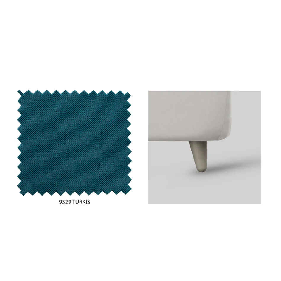 Manželská postel s volitelným úložným prostorem a nožičkami Made in Italy – Birba Viadurini