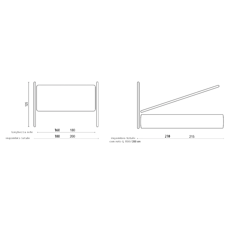 Manželská postel s volitelným úložným prostorem Made in Italy - Ciccio Viadurini
