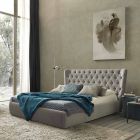 Manželská postel s obalem pokrytým látkou Selene Bolzan Viadurini