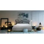 Manželská postel s čalouněným rámem postele v různých povrchových úpravách Made in Italy - Design Viadurini