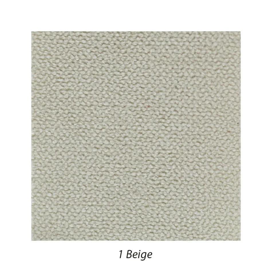 Manželská postel s čalouněným rámem postele v látce Made in Italy - Rolly Viadurini