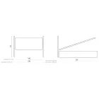 Manželská postel s čalouněným rámem postele v látce Made in Italy - Rolly Viadurini