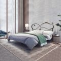 Manželská postel s masivním a trubkovým železným rámem postele Made in Italy - Design