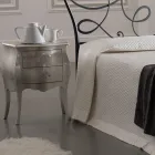 Manželská postel s polštáři, matrací a 2 nočními stolky Made in Italy - Natural Viadurini