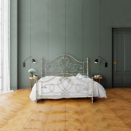 Manželská postel s koordinovaným podnožím v různých povrchových úpravách - Vel Viadurini