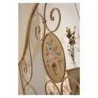 Manželská postel s koordinovaným železným podnožím Made in Italy - Chic Viadurini