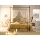 Manželská postel s koordinovaným železným podnožím Made in Italy - Chic Viadurini