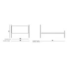 Manželská postel s odpovídající podnožkou, matrací a 2 nočními stolky - Nebbia Viadurini