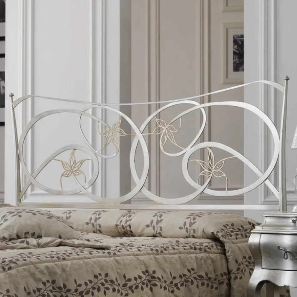 Manželská postel s podnožkou v různých povrchových úpravách Made in Italy - Natural Viadurini