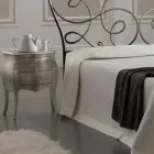 Manželská postel s podnožkou, matrací, polštáři a 2 nočními stolky - Lampo Viadurini