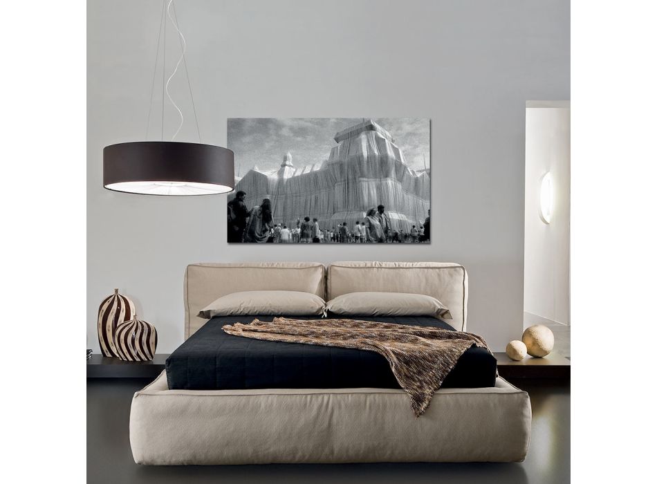 Manželská postel s volitelným roštem a úložným prostorem Made in Italy - Ribelle Viadurini