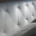 Manželská postel s dřevěnou konstrukcí potaženou polyuretanem - převrácená Viadurini