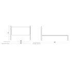 Manželská postel s čelem a rámem postele ze železa Made in Italy - Finish Viadurini