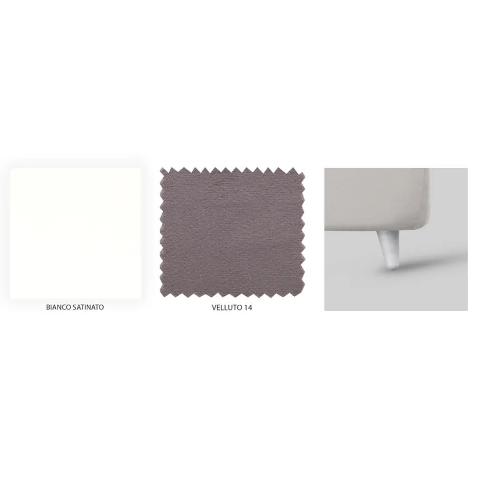 Manželská postel s železným čelem a polštáři Made in Italy - Peter Viadurini