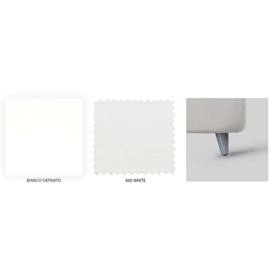 Manželská postel s železným čelem a polstrovaným rámem postele Made in Italy - Kenzo Viadurini