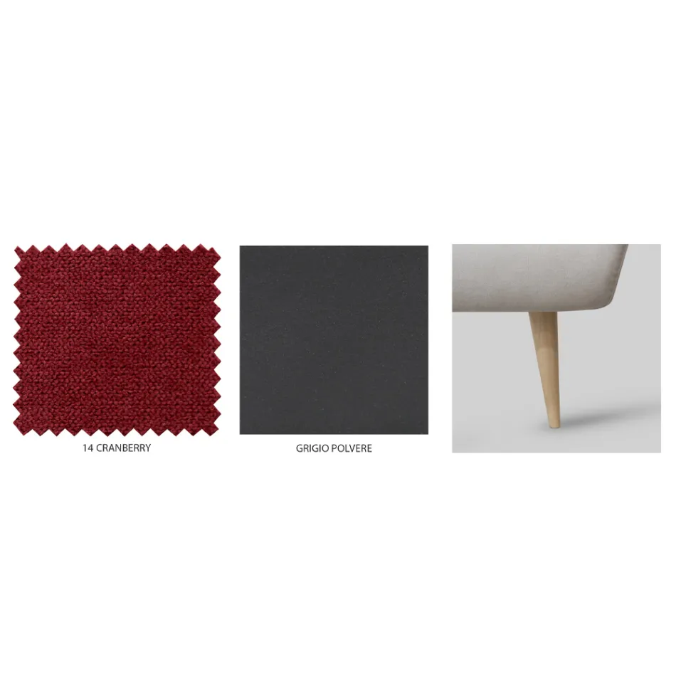 Manželská postel s železným čelem a polstrovaným rámem postele Made in Italy - Kenzo Viadurini