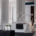 Manželská postel s pevným železným čelem Made in Italy - Nebbia Viadurini