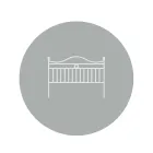 Manželská postel s čelem z trubkového železa Made in Italy - Copy Viadurini