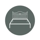 Manželská postel s čelem z trubkového železa Made in Italy - Kenzo Viadurini