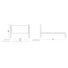 Manželská postel s čelem z trubkového železa Made in Italy - Kenzo Viadurini