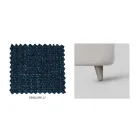 Manželská postel s čalouněným čelem v látce Made in Italy - Fulmine Viadurini