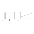 Manželská postel s čalouněným čelem v látce Made in Italy - Fulmine Viadurini