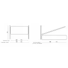 Manželská postel s čelem v ekokůži nebo látce Made in Italy - Buddy Viadurini