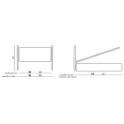 Manželská postel s čelem z ekokůže Made in Italy - Fiuto Viadurini