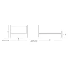 Klasická manželská postel ze železa a kůže Made in Italy - King Viadurini