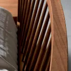 Design dvojlůžka 160x200cm s pevnou základnou Alain ořech Viadurini