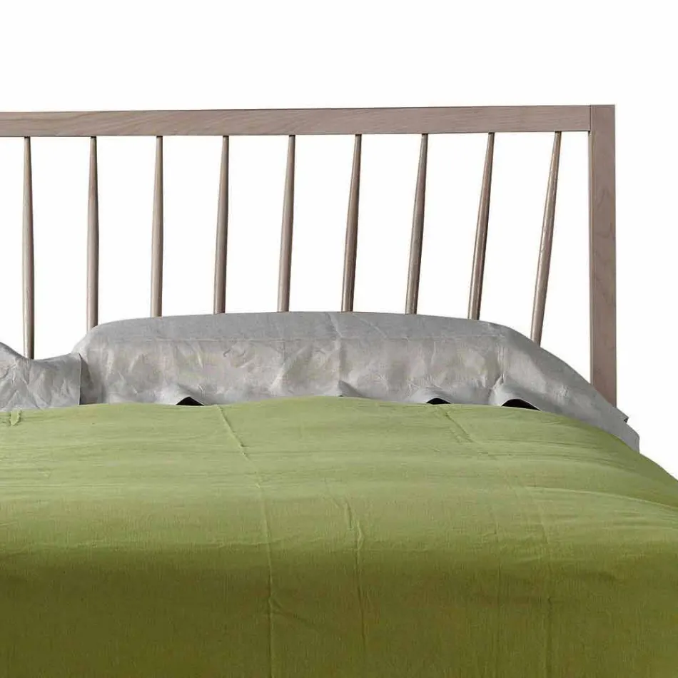 Design dvojlůžka 160x200cm s pevnou základnou Alain ořech Viadurini