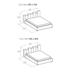 Vysoce kvalitní moderní čalouněná designová manželská postel v modré nebo šedé barvě - Kenzo Viadurini