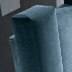 Vysoce kvalitní moderní čalouněná designová manželská postel v modré nebo šedé - Kenzo Viadurini