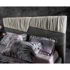 Moderní designová manželská postel s plisovaným nebo prošívaným čelem - Alano Viadurini