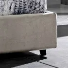 Moderní designová manželská postel s plisovaným nebo prošívaným čelem - Alano Viadurini